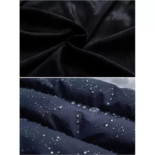 CREATMO US Mens Puffer Jacket Waterproof Winter Parka jacket Warm Thicken Ski CoatRed amp White amp Navy Blue