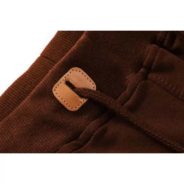 CREATMO US Mens Shorts Zipper Pocket Elastic Waist Stretch Summer Casual BeachBrown