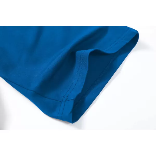 CREATMO US Mens Shorts Zipper Pocket Elastic Waist Stretch Summer Casual BeachSapphire Blue