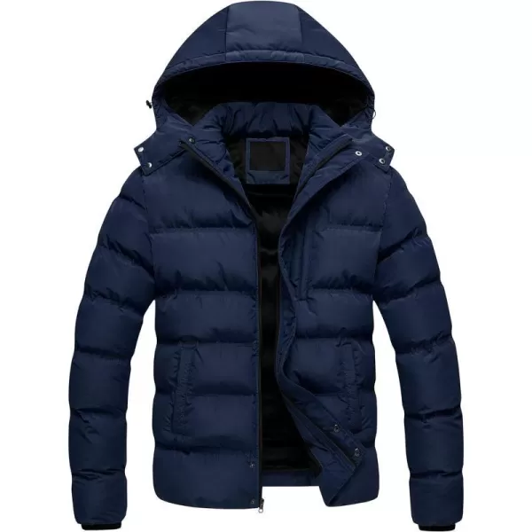 CREATMO US Mens Puffer Jacket Waterproof Winter Parka jacket Warm Thicken Ski CoatNavy Blue