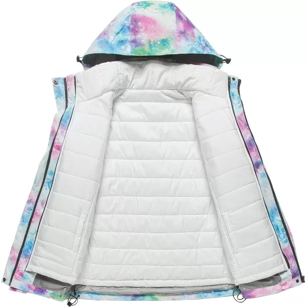CREATMO US Womens 3 In 1 Waterproof Ski Jacket Windproof Snowboarding Jacket Warm Winter Snow Coat RaincoatStar