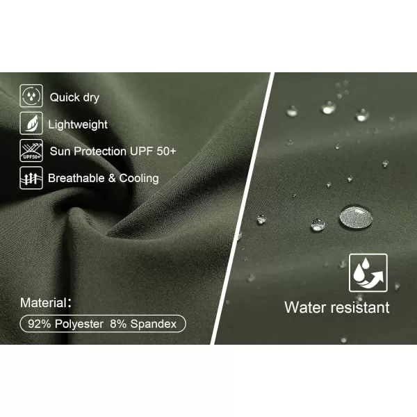 CREATMO US Womens Lightweight Quick Dry Cargo Hiking Pants Athletic JoggersArmy Green