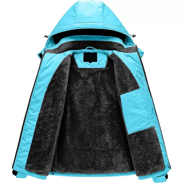 CREATMO US Womens Mountain Waterproof Ski Jacket Windproof Snowboarding Jacket Warm Winter Coat RaincoatBlue