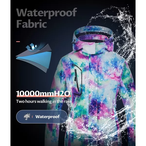 CREATMO US Womens Mountain Waterproof Ski Jacket Windproof Snowboarding Jacket Warm Winter Coat RaincoatStar