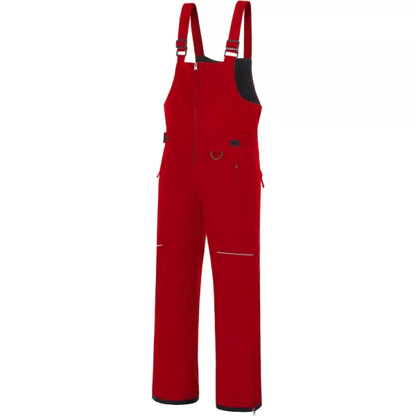 CREATMO US Boys Snow Bibs Kids Ski Pants Waterproof Insulated Winter OverallsCargo Red