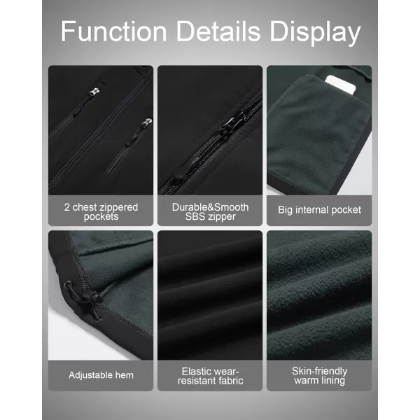 CREATMO US Mens Casual Lightweight Warm Thin Outerwear Vest Windbreaker Sleeveless Jacket With Removable HoodBlack