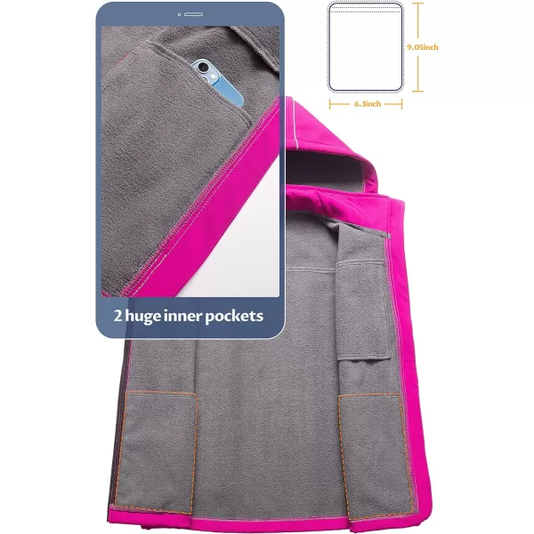 CREATMO US Womens Lightweight Softshell Vest Outerwear Windbreaker Sleeveless Jacket With Removable HoodPurple