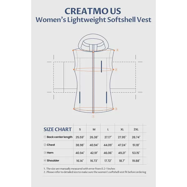 CREATMO US Womens Lightweight Softshell Vest Outerwear Windbreaker Sleeveless Jacket With Removable HoodRed