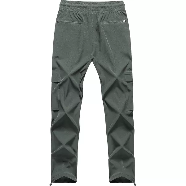 CREATMO US Mens Cargo Hiking Pants Quick Dry Lightweight Golf Athletic JoggerGrey