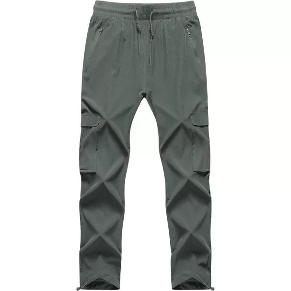 CREATMO US Mens Cargo Hiking Pants Quick Dry Lightweight Golf Athletic JoggerGrey