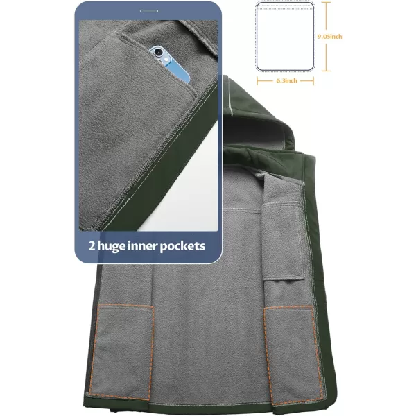 CREATMO US Womens Lightweight Softshell Vest Outerwear Windbreaker Sleeveless Jacket With Removable HoodArmy Green