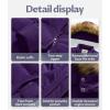 imageCREATMO US Womens Long Winter Faux Fur Coat Puffer Warm Jacket with Detachable HoodPurple