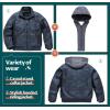 imageBoys Faux Leather Jacket Windproof Warm Winter Coat Kids Bomber Outerwear Waterproof PU Motorcycle JacketNavy Blue