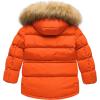 imageCREATMO US Boys Winter Parka Water Resistant Hooded Puffer Fleece Lined Jackets CoatsOrange