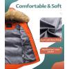 imageCREATMO US Boys Winter Parka Water Resistant Hooded Puffer Fleece Lined Jackets CoatsOrange
