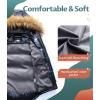 imageCREATMO US Boys Winter Parka Water Resistant Hooded Puffer Fleece Lined Jackets CoatsShine Navy