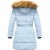 imageCREATMO US Girls Long Length Winter Coat Parka Water Resistant Puffer Jacket With Fleece LiningLight Blue
