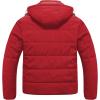 imageCREATMO US Mens Big and Tall Winter Puffer Jacket Waterproof Bubble Coat Puffy Ski Parka With HoodRed