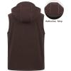 imageCREATMO US Mens Casual Lightweight Warm Thin Outerwear Vest Windbreaker Sleeveless Jacket With Removable HoodBrown