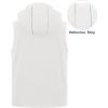 imageCREATMO US Mens Casual Lightweight Warm Thin Outerwear Vest Windbreaker Sleeveless Jacket With Removable HoodWhite