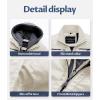 imageCREATMO US Mens Faux Leather Jacket Motorcycle Jacket Waterproof Windproof PU Moto Vintage Bomber Hoodie with Removable HoodWhite