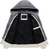 imageCREATMO US Mens Faux Leather Jacket Motorcycle Jacket Waterproof Windproof PU Moto Vintage Bomber Hoodie with Removable HoodWhite
