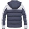 imageCREATMO US Mens Puffer Jacket Waterproof Winter Parka jacket Warm Thicken Ski CoatLight Grey  Dark Grey