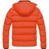 imageCREATMO US Mens Puffer Jacket Waterproof Winter Parka jacket Warm Thicken Ski CoatOrange