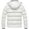 imageCREATMO US Mens Puffer Jacket Waterproof Winter Parka jacket Warm Thicken Ski CoatWhite