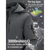 imageCREATMO US Mens Softshell Military Jacket With Removable Hood Fleece Lined and Water Repellent Outdoor Reflective CoatDark Grey Heather