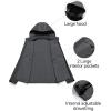imageCREATMO US Mens Softshell Military Jacket With Removable Hood Fleece Lined and Water Repellent Outdoor Reflective CoatDark Grey Heather