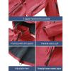 imageCREATMO US Mens Softshell Military Jacket With Removable Hood Fleece Lined and Water Repellent Outdoor Reflective CoatRed