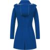 imageCREATMO US Womens Lightweight Waterproof Long Softshell Tactical Jacket Fleece Lined WindbreakerBlue