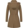 imageCREATMO US Womens Lightweight Waterproof Long Softshell Tactical Jacket Fleece Lined WindbreakerBrown