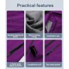 imageCREATMO US Womens Lightweight Waterproof Long Softshell Tactical Jacket Fleece Lined WindbreakerDark Purple