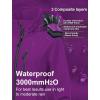 imageCREATMO US Womens Lightweight Waterproof Long Softshell Tactical Jacket Fleece Lined WindbreakerDark Purple