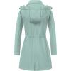 imageCREATMO US Womens Lightweight Waterproof Long Softshell Tactical Jacket Fleece Lined WindbreakerLight Green