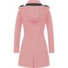 imageCREATMO US Womens Lightweight Waterproof Long Softshell Tactical Jacket Fleece Lined WindbreakerPink