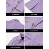 imageCREATMO US Womens Long Trench Coat DoubleBreasted Classic Lapel Overcoat Belted Slim Outerwear Coat with Detachable HoodLight Purple