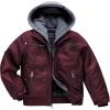 imageBoys Faux Leather Jacket Windproof Warm Winter Coat Kids Bomber Outerwear Waterproof PU Motorcycle JacketWine Red