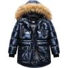 imageCREATMO US Boys Winter Parka Water Resistant Hooded Puffer Fleece Lined Jackets CoatsShine Navy