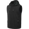 imageCREATMO US Mens Casual Lightweight Warm Thin Outerwear Vest Windbreaker Sleeveless Jacket With Removable HoodGrey