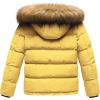 imageCREATMO US Boys Water Resistant Winter Coats Warm Fleece Lined Outwear Windbreaker Ski JacketGolden Yellow