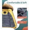 imageCREATMO US Boys Water Resistant Winter Coats Warm Fleece Lined Outwear Windbreaker Ski JacketGolden Yellow