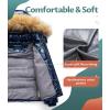 imageCREATMO US Boys Water Resistant Winter Coats Warm Fleece Lined Outwear Windbreaker Ski JacketShine Navy