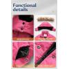 imageCREATMO US Girls Winter Fleece Lined Long Parka Puffer Coat Thicken Ski Jacket With Fur Trim HoodNeon Pink