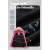 imageCREATMO US Girls Winter Fleece Lined Long Parka Puffer Coat Thicken Ski Jacket With Fur Trim HoodNeon Pink