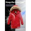 imageCREATMO US Girls Winter Fleece Lined Long Parka Puffer Coat Thicken Ski Jacket With Fur Trim HoodRed