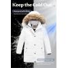 imageCREATMO US Girls Winter Fleece Lined Long Parka Puffer Coat Thicken Ski Jacket With Fur Trim HoodWhite