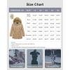 imageCREATMO US Womens Plus Size Winter Coat Waterproof Long Puffer Jacket Warm Military Thicken Parka with Fur HoodKhaki
